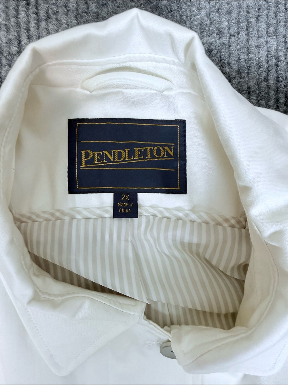 Pendleton Women’s Raincoat & Bucket Hat Lined Size 2X Ivory Trench Coat - Picture 7 of 8